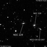 NGC 229 - галактика. Описание NGC 229:, Галактика в созвездии Андромеда