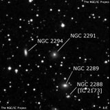 NGC 2291 - линзовидная галактика. Описание NGC 2291:, Галактика в созвездии Близнецы