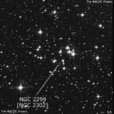 NGC 2299 - рассеянное скопление звёзд. Описание NGC 2299:, Объект глубокого космоса в созвездии Единорог