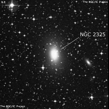 NGC 2325 - эллиптическая галактика. Описание NGC 2325:, Галактика в созвездии Большой Пес