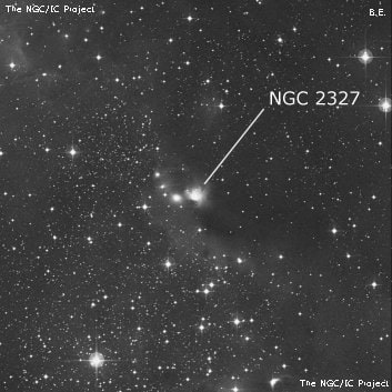 NGC 2327 - туманность. Описание NGC 2327:, Отражательная туманность в созвездии Большой Пес