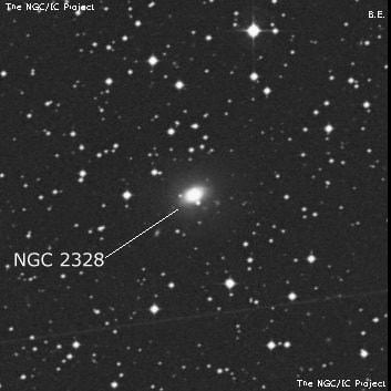 NGC 2328 - спиральная галактика с баром. Описание NGC 2328:, Галактика в созвездии Корма