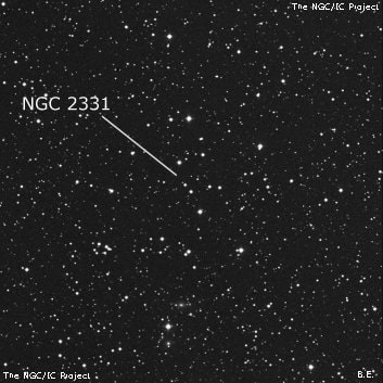 NGC 2331 - рассеянное скопление звёзд. Описание NGC 2331:, Рассеянное скопление в созвездии Близнецы