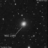 NGC 2344 - спиральная галактика с баром. Описание NGC 2344:, Галактика в созвездии Рысь