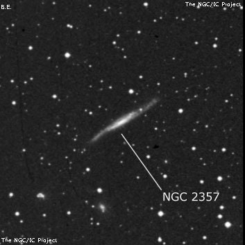 NGC 2357 - спиральная галактика. Описание NGC 2357:, Галактика в созвездии Близнецы
