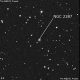 NGC 2387 - спиральная галактика. Описание NGC 2387:, Галактика в созвездии Возничий