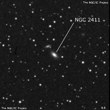 NGC 2411 - галактика. Описание NGC 2411:, Галактика в созвездии Близнецы
