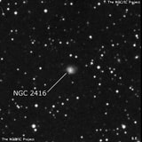 NGC 2416 - спиральная галактика. Описание NGC 2416:, Галактика в созвездии Малый Пес