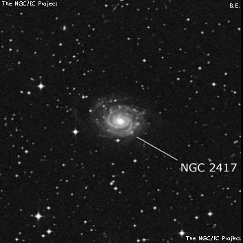 NGC 2417 - галактика. Описание NGC 2417:, Галактика в созвездии Киль