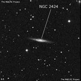 NGC 2424 - спиральная галактика с баром. Описание NGC 2424:, Галактика в созвездии Рысь