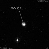 NGC 244 - линзовидная галактика. Описание NGC 244:, Галактика в созвездии Кит