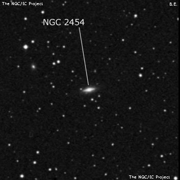 NGC 2454 - спиральная галактика. Описание NGC 2454:, Галактика в созвездии Близнецы