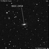 NGC 2454 - спиральная галактика. Описание NGC 2454:, Галактика в созвездии Близнецы