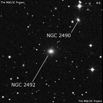 NGC 2492 - галактика. Описание NGC 2492:, Галактика в созвездии Близнецы