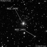 NGC 2496 - эллиптическая галактика. Описание NGC 2496:, Галактика в созвездии Малый Пес