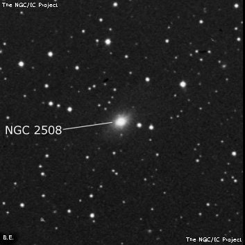 NGC 2508 - эллиптическая галактика. Описание NGC 2508:, Галактика в созвездии Малый Пес