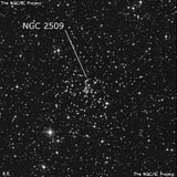 NGC 2509 - рассеянное скопление звёзд. Описание NGC 2509:, Рассеянное скопление в созвездии Корма