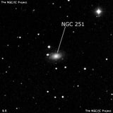 NGC 251 - спиральная галактика. Описание NGC 251:, Галактика в созвездии Рыбы