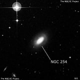 NGC 254 - спиральная галактика с баром. Описание NGC 254:, Галактика в созвездии Скульптор