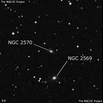 NGC 2570 - галактика. Описание NGC 2570:, Галактика в созвездии Рак