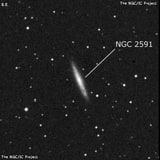 NGC 2591 - спиральная галактика. Описание NGC 2591:, Галактика в созвездии Жираф