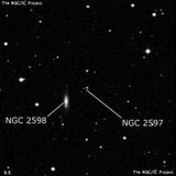NGC 2597 - две звезды. Описание NGC 2597:, Двойная звезда в созвездии Рак
