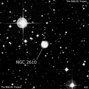 NGC 2610 - планетарная туманность. Описание NGC 2610:, Планетарная туманность в созвездии Гидра