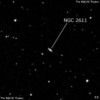 NGC 2611 - спиральная галактика. Описание NGC 2611:, Галактика в созвездии Рак