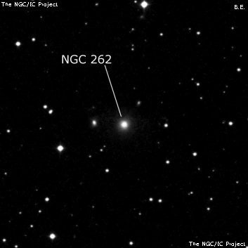 NGC 262 - линзовидная галактика. Описание NGC 262:, Галактика в созвездии Андромеда