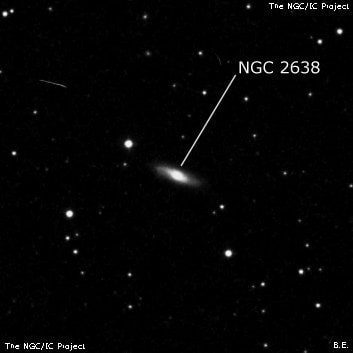 NGC 2638 - линзовидная галактика. Описание NGC 2638:, Галактика в созвездии Рысь
