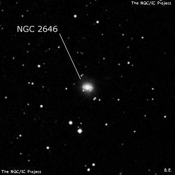 NGC 2646 - спиральная галактика с баром. Описание NGC 2646:, Галактика в созвездии Жираф