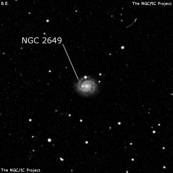NGC 2649 - спиральная галактика с баром. Описание NGC 2649:, Галактика в созвездии Рысь