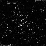 NGC 2671 - рассеянное скопление звёзд. Описание NGC 2671:, Рассеянное скопление в созвездии Паруса