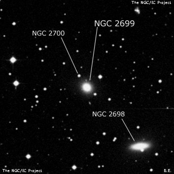 NGC 2699 - эллиптическая галактика. Описание NGC 2699:, Галактика в созвездии Гидра