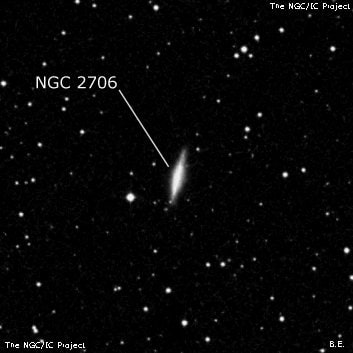 NGC 2706 - галактика. Описание NGC 2706:, Галактика в созвездии Гидра