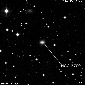 NGC 2709 - линзовидная галактика. Описание NGC 2709:, Галактика в созвездии Гидра