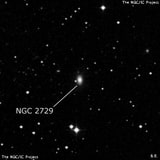 NGC 2729 - линзовидная галактика. Описание NGC 2729:, Галактика в созвездии Гидра
