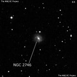 NGC 2746 - спиральная галактика с баром. Описание NGC 2746:, Галактика в созвездии Рысь