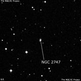 NGC 2747 - спиральная галактика. Описание NGC 2747:, Галактика в созвездии Рак
