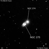 NGC 275 - спиральная галактика с баром. Описание NGC 275:, Галактика в созвездии Кит