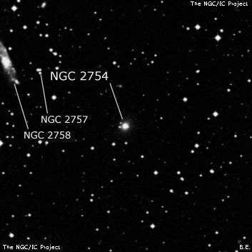 NGC 2754 - галактика. Описание NGC 2754:, Галактика в созвездии Гидра