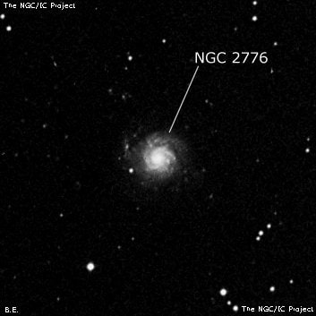 NGC 2776 - спиральная галактика с баром. Описание NGC 2776:, Галактика в созвездии Рысь