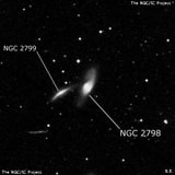 NGC 2798 - спиральная галактика с баром. Описание NGC 2798:, Галактика в созвездии Рысь