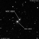 NGC 2802 - галактика. Описание NGC 2802:, Галактика в созвездии Рак
