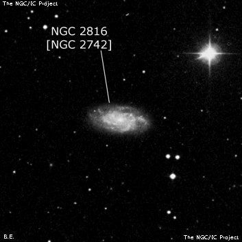 NGC 2816 - спиральная галактика. Описание NGC 2816:, Галактика в созвездии Большая Медведица