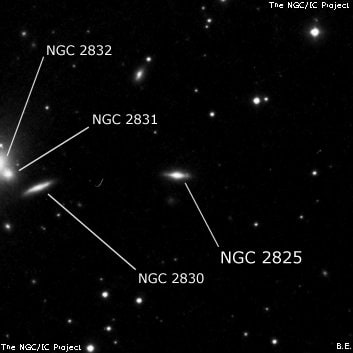 NGC 2825 - спиральная галактика. Описание NGC 2825:, Галактика в созвездии Рысь