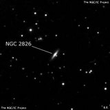 NGC 2826 - линзовидная галактика. Описание NGC 2826:, Галактика в созвездии Рысь