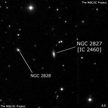 NGC 2827 - спиральная галактика. Описание NGC 2827:, Галактика в созвездии Рысь