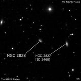 NGC 2828 - спиральная галактика. Описание NGC 2828:, Галактика в созвездии Рысь