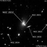 NGC 2832 - эллиптическая галактика. Описание NGC 2832:, Галактика в созвездии Рысь